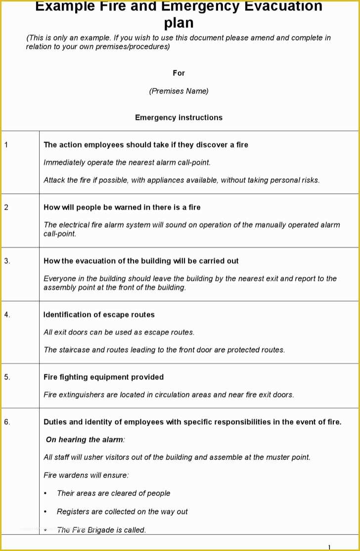 Disaster Plan Template Free Of 2 Emergency Evacuation Plan Templates Free Download