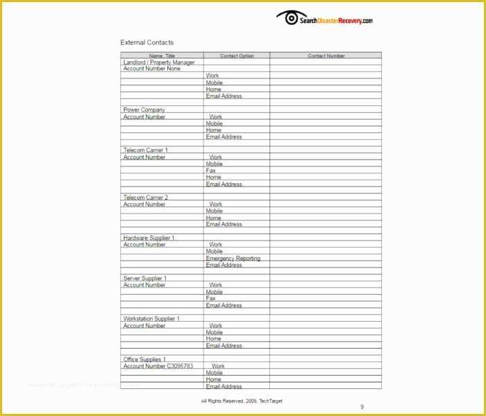 Disaster Plan Template Free Of 7 Disaster Recovery Plan Templates Free Pdf Doc formats