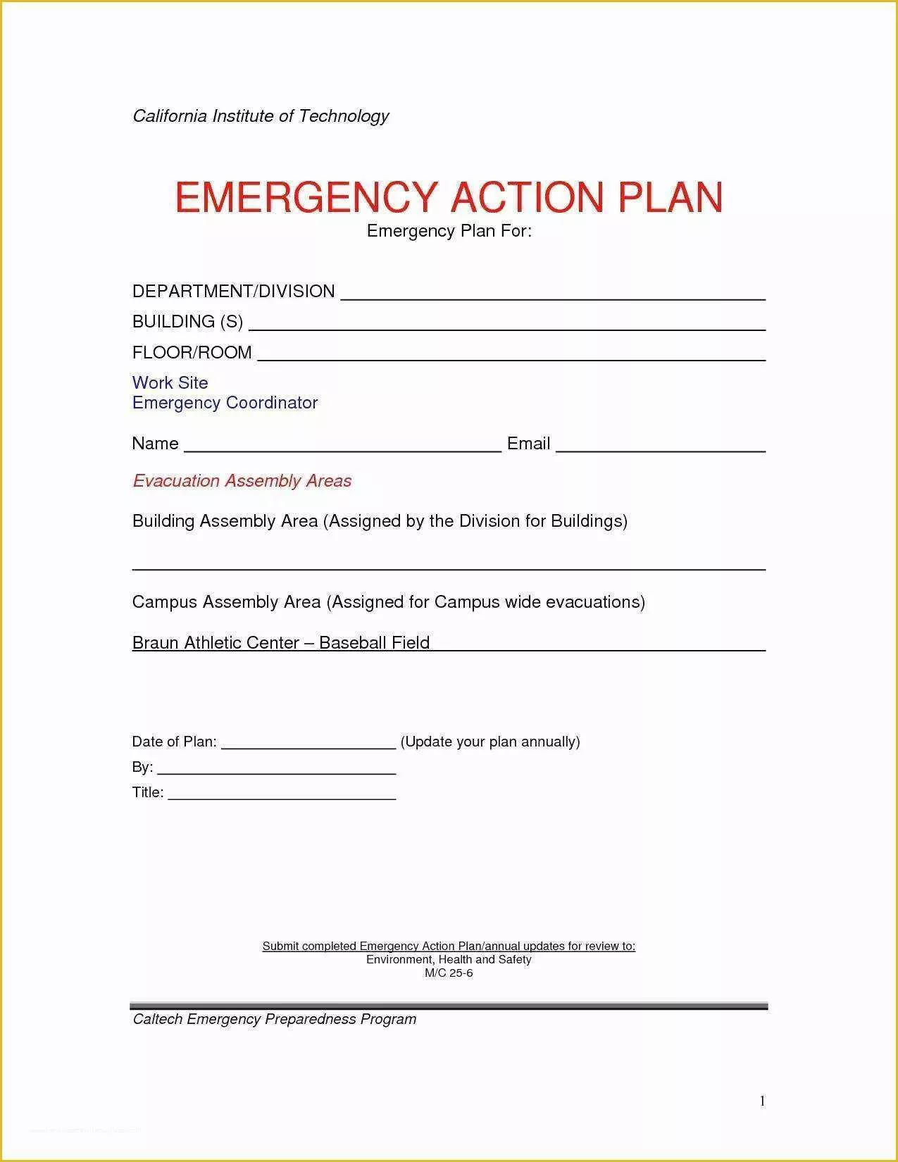 Disaster Plan Template Free Of Best Printable Daycare Emergency Preparedness Plan