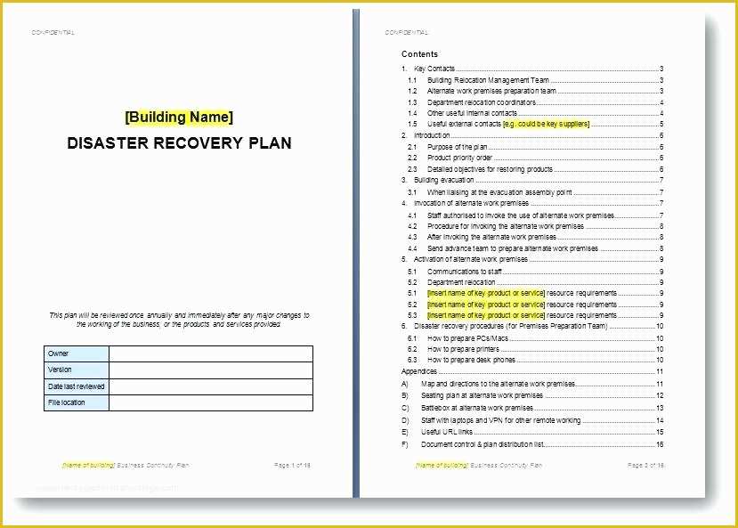 Disaster Plan Template Free Of Disaster Recovery Plan Template Simple Disaster Recovery