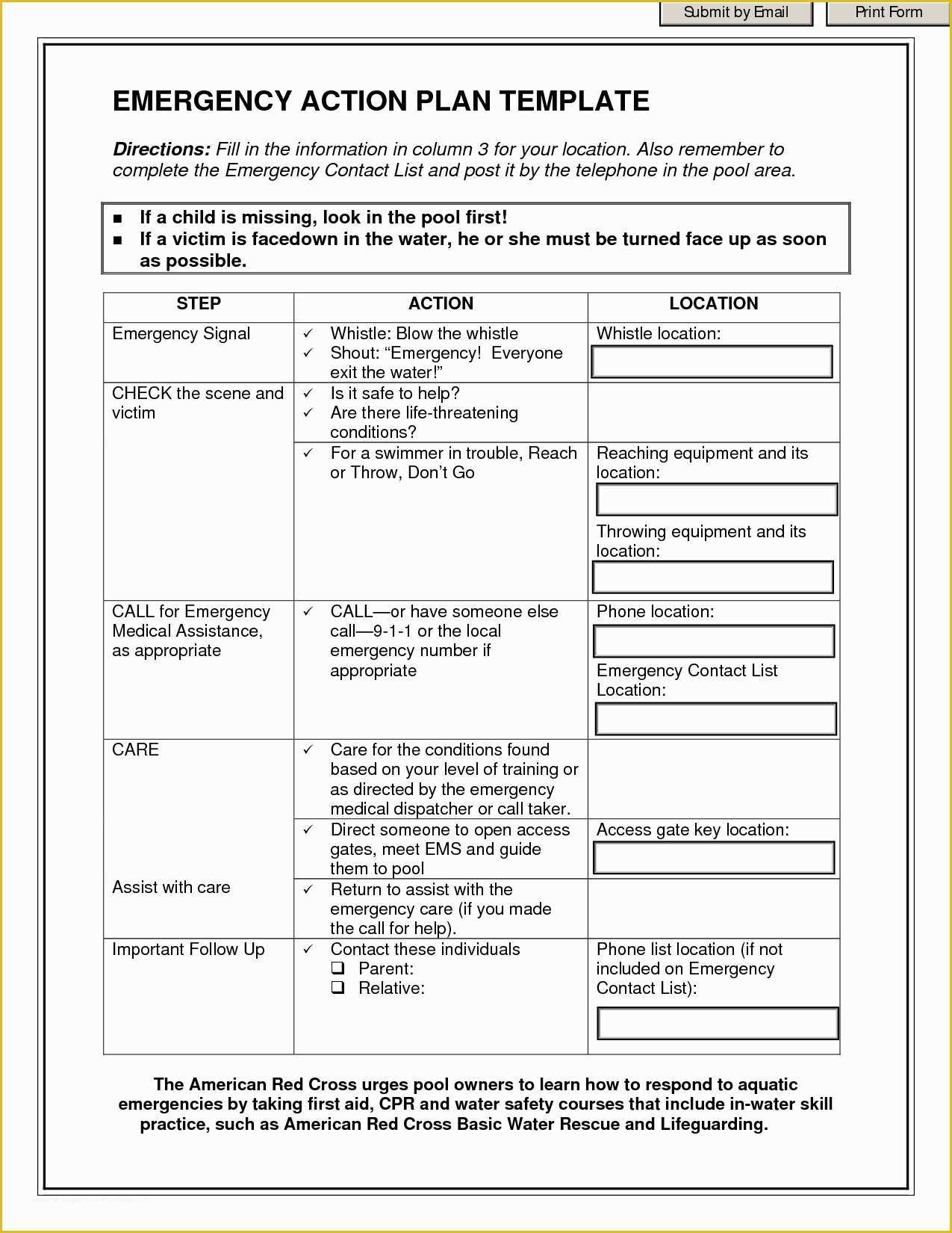 Disaster Plan Template Free Of Emergency Action Plan Template Beepmunk