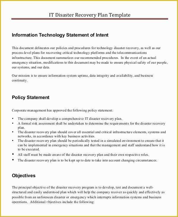 Disaster Plan Template Free Of Plan Template 18 Free Word Pdf Psd Indesign format