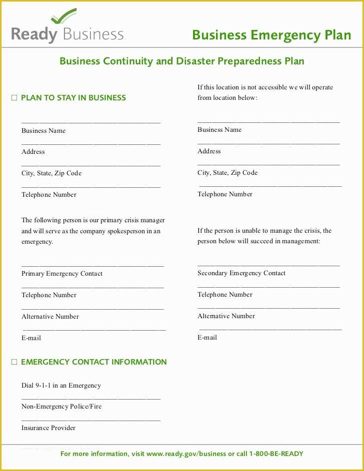 Disaster Plan Template Free Of Ready Sample Disaster Planning Template