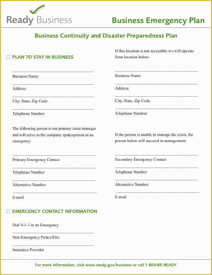 Disaster Plan Template Free Of Ready Sample Disaster Planning Template