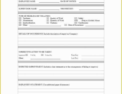 Disciplinary Action forms Free Template Of 40 Employee Disciplinary Action forms Template Lab