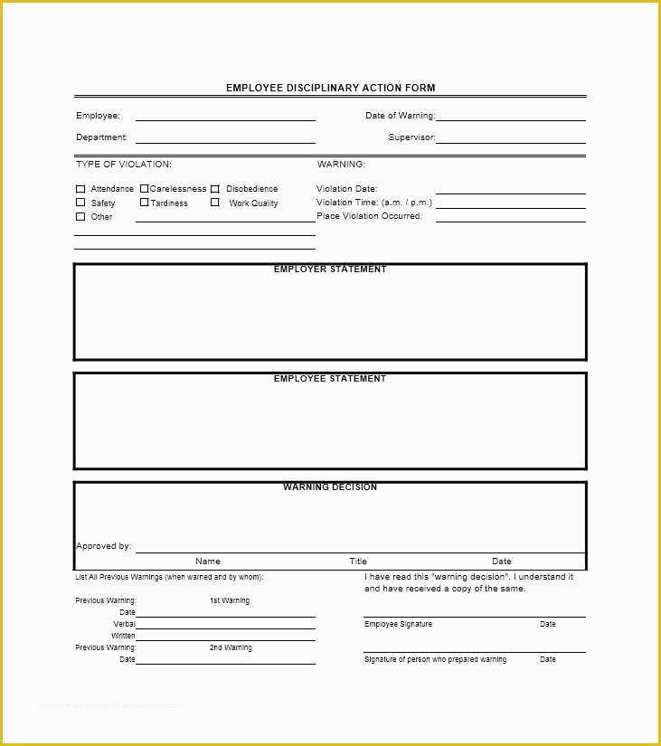Disciplinary Action forms Free Template Of 40 Employee Disciplinary Action forms Template Lab