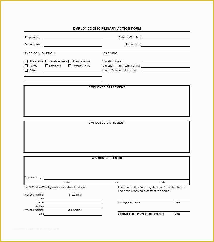 Disciplinary Action forms Free Template Of 40 Employee Disciplinary Action forms Template Lab