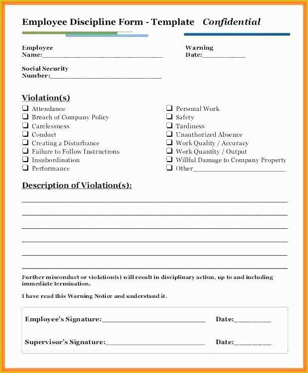 Disciplinary Action forms Free Template Of Employee Report Templates Free Sample Example format