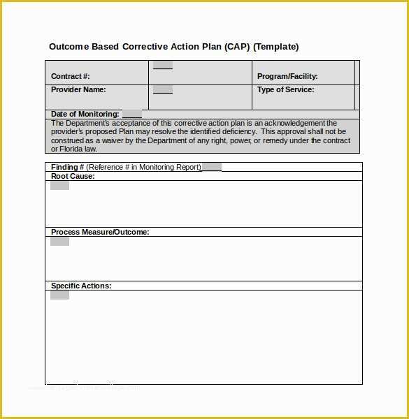 Disciplinary Action forms Free Template Of Sample Corrective Action Plan Template 14 Documents In