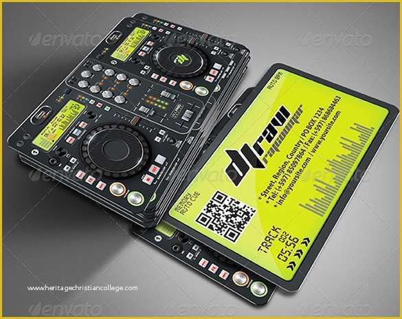 Dj Business Cards Templates Free Of 18 Dj Business Cards – Free Psd Eps Ai Indesign Word