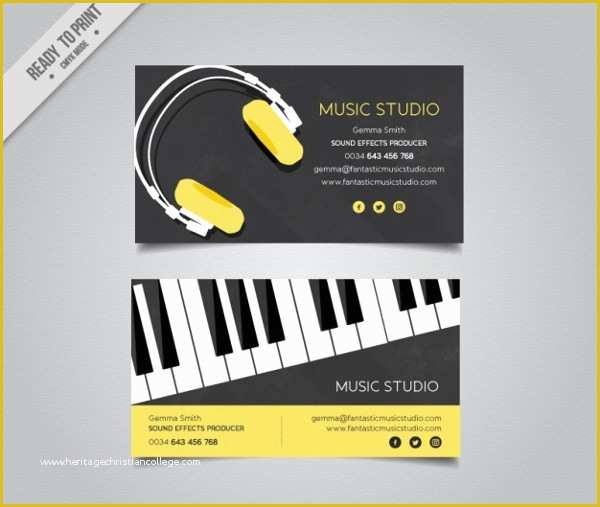 Dj Business Cards Templates Free Of 25 Dj Business Card Templates Free & Premium Download