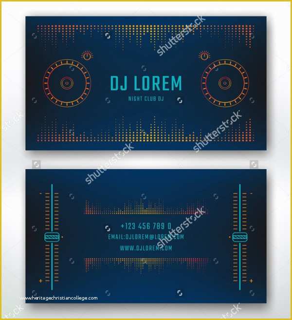 Dj Business Cards Templates Free Of 25 Dj Business Card Templates Free &amp; Premium Download