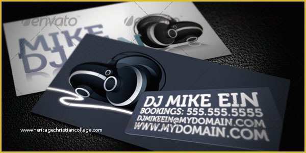 Dj Business Cards Templates Free Of 50 Dj Music Business Cards & Designs