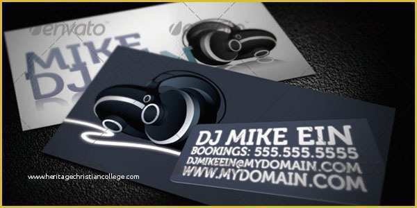 Dj Business Cards Templates Free Of Dj Business Card Template Psd Citigraphics