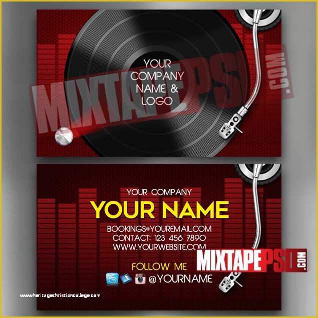 Dj Business Cards Templates Free Of Dj Business Cards Templates – 27 Dj Business Cards