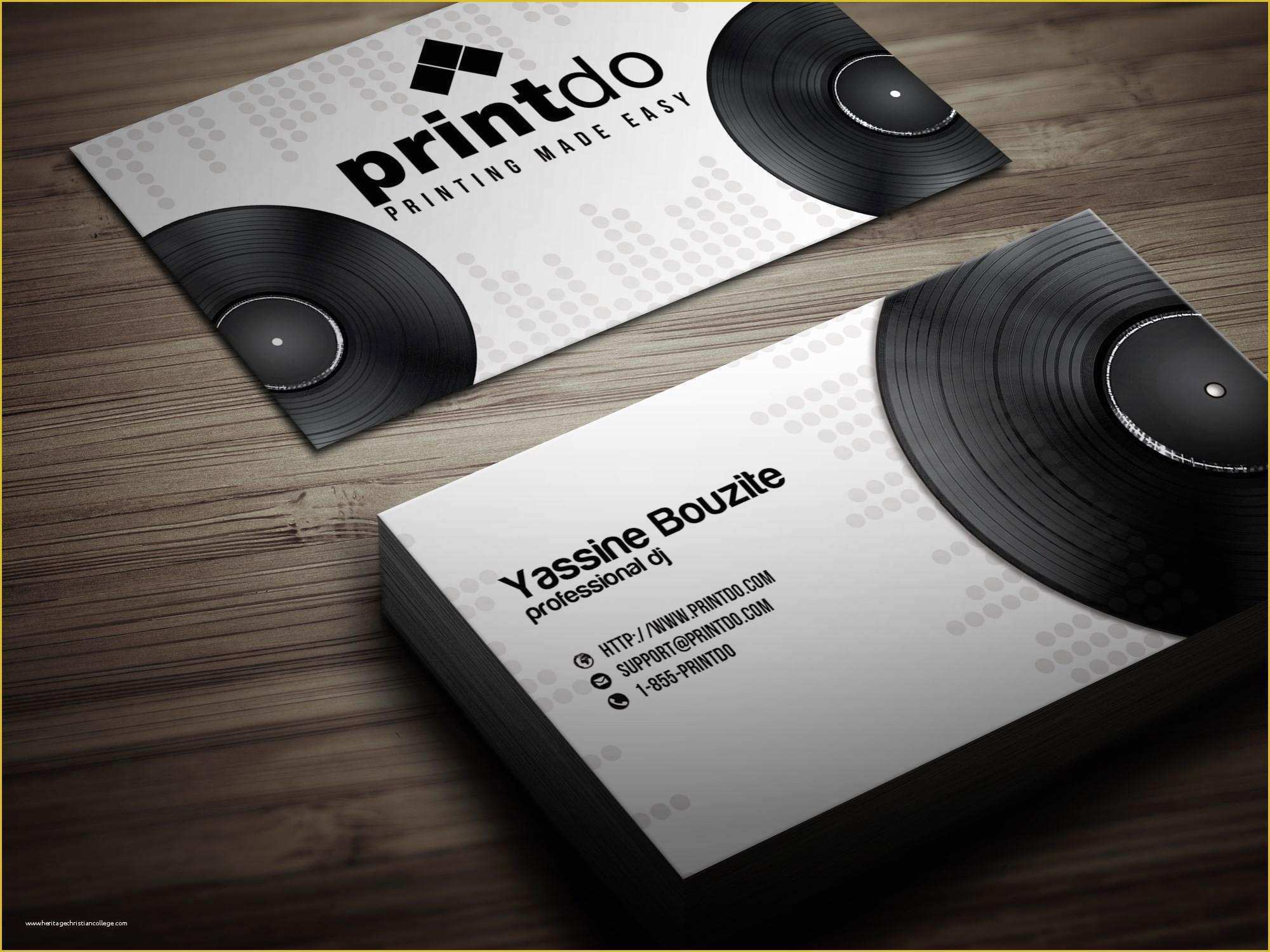 Dj Business Cards Templates Free Of Free Dj Business Card Template Valid 30 Elegant Dj