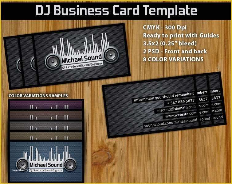 Dj Business Cards Templates Free Of Music Producer Business Card Template Psd