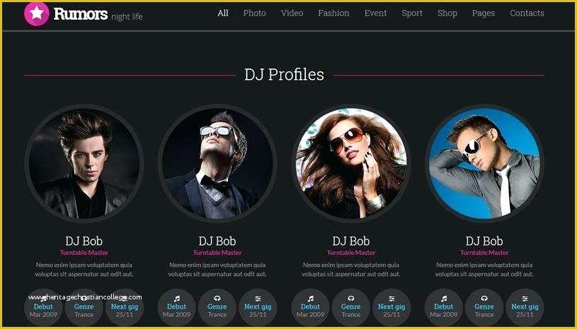 Dj Website Templates Free Download Of Best Music Band Audio themes Free Dj Website Templates