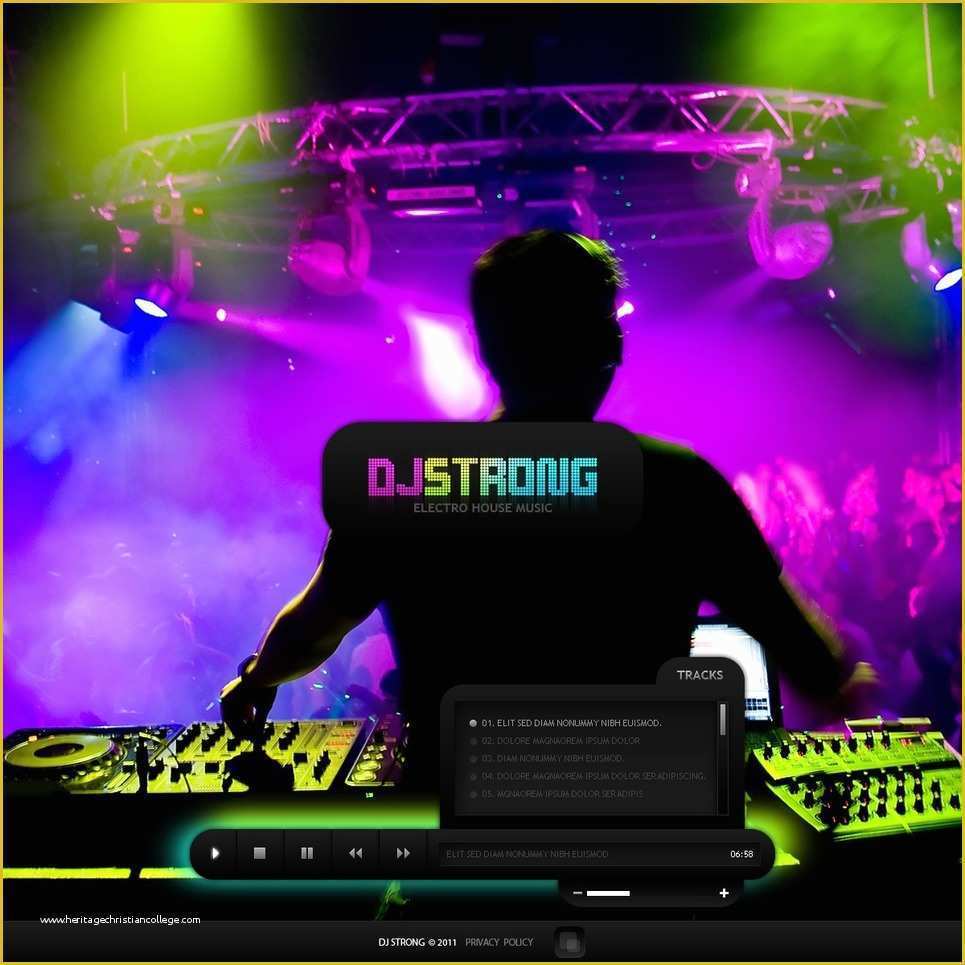 Dj Website Templates Free Download Of Dj Flash Cms Template Web Design Templates Website