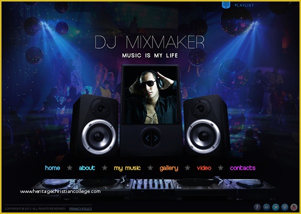 Dj Website Templates Free Download Of Dj Mix Maker Music is My Life HTML5 Template On Behance