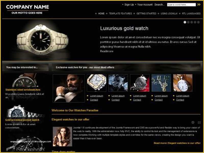 Dj Website Templates Free Download Of Dj Watches Free Joomla Template for Jewellery Freemium