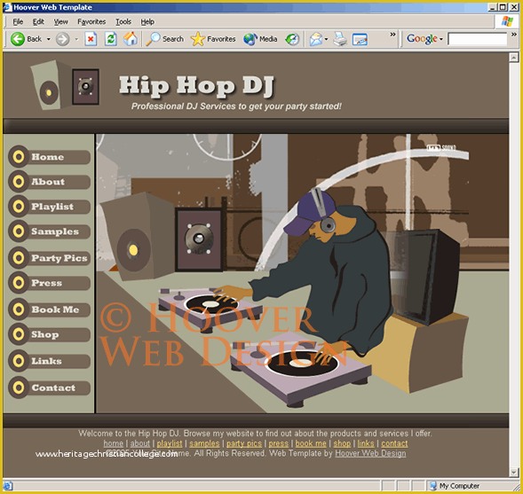 Dj Website Templates Free Download Of Hip Hop Dj Flash Animated Dj Turntable Website Template 1034