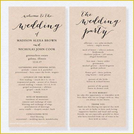 Do It Yourself Wedding Programs Templates Free Of Best 25 Wedding Program Templates Ideas On Pinterest