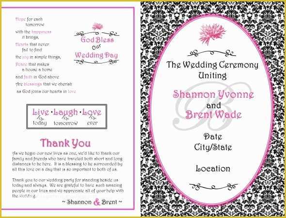 Do It Yourself Wedding Programs Templates Free Of Diy Do It Yourself Program Wedding Program Front and