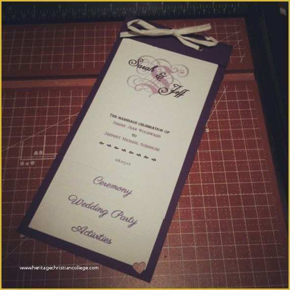 Do It Yourself Wedding Programs Templates Free Of Diy Tiered Programs