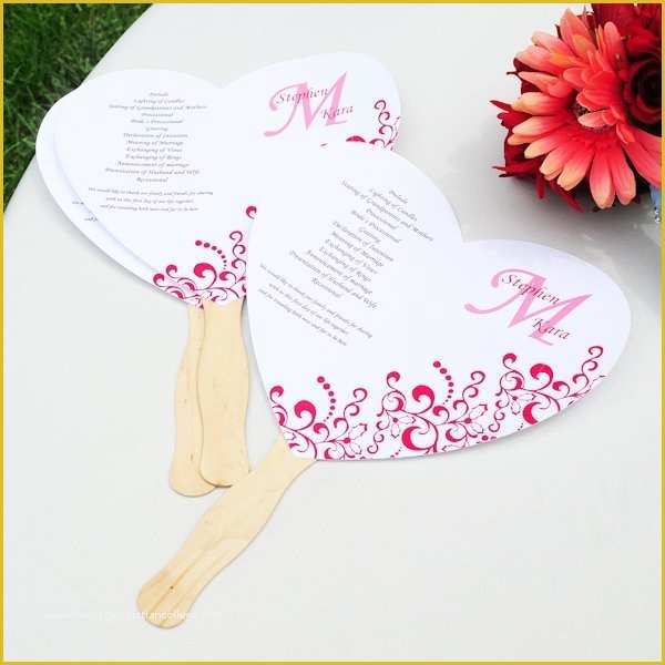 Do It Yourself Wedding Programs Templates Free Of Do It Yourself Heart Fan Wedding Programs Kit