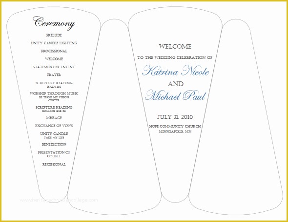 Do It Yourself Wedding Programs Templates Free Of Dyi Template for Program Fans Free Template