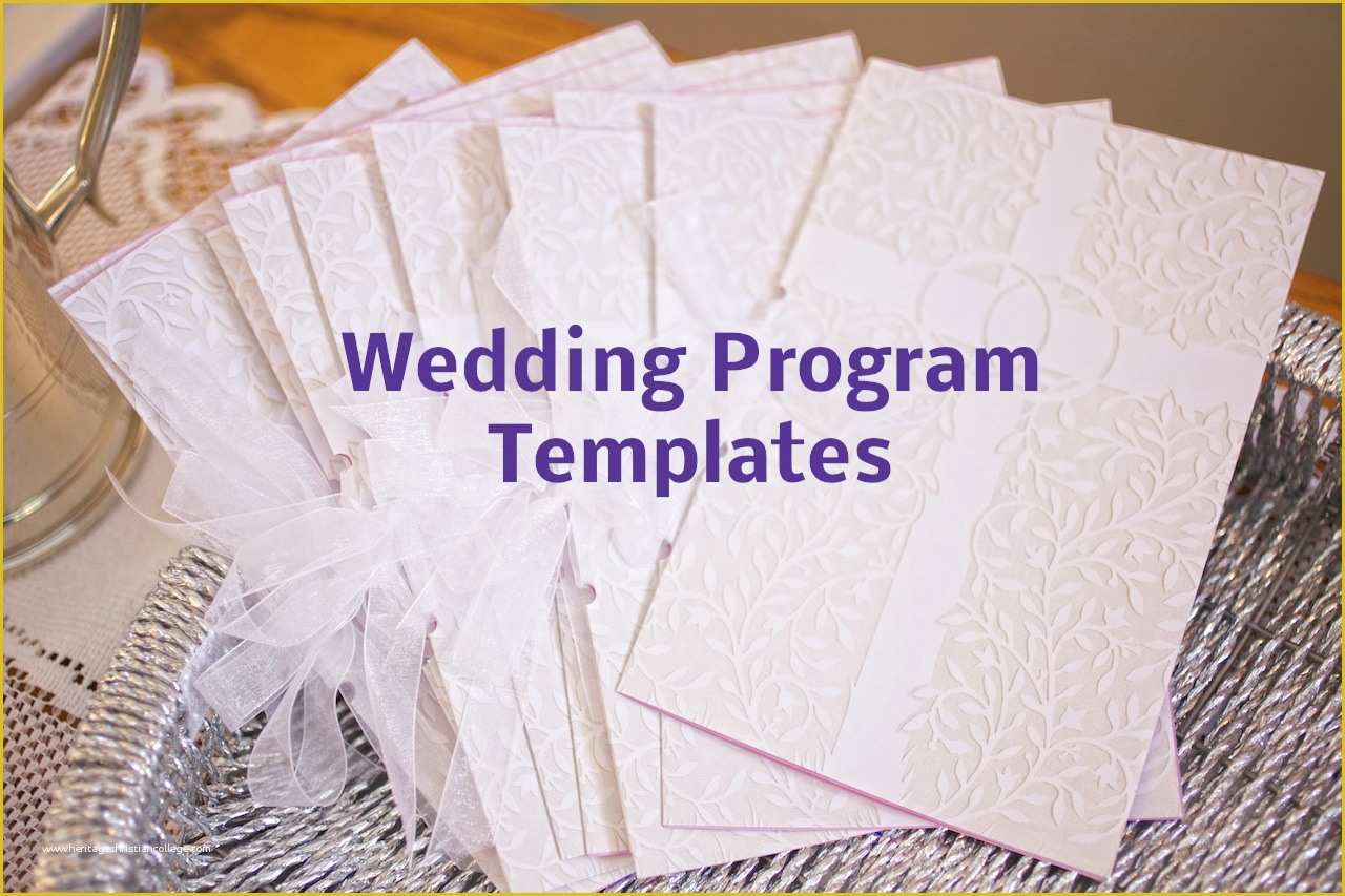 47 Do It Yourself Wedding Programs Templates Free