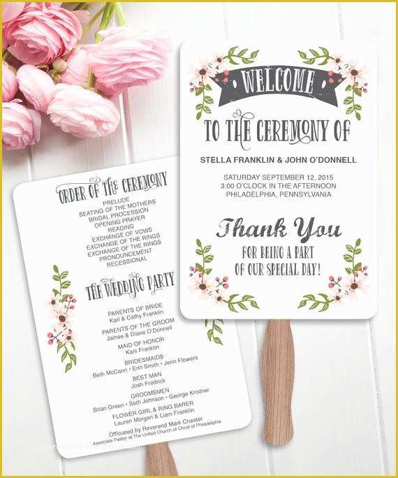 Do It Yourself Wedding Programs Templates Free Of Wedding Fan Programs Diy Program Wedding Program Easy