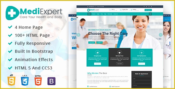 Doctor Website Template Free Download Of Mediexpert Hospital Doctors Clnice Health Madical