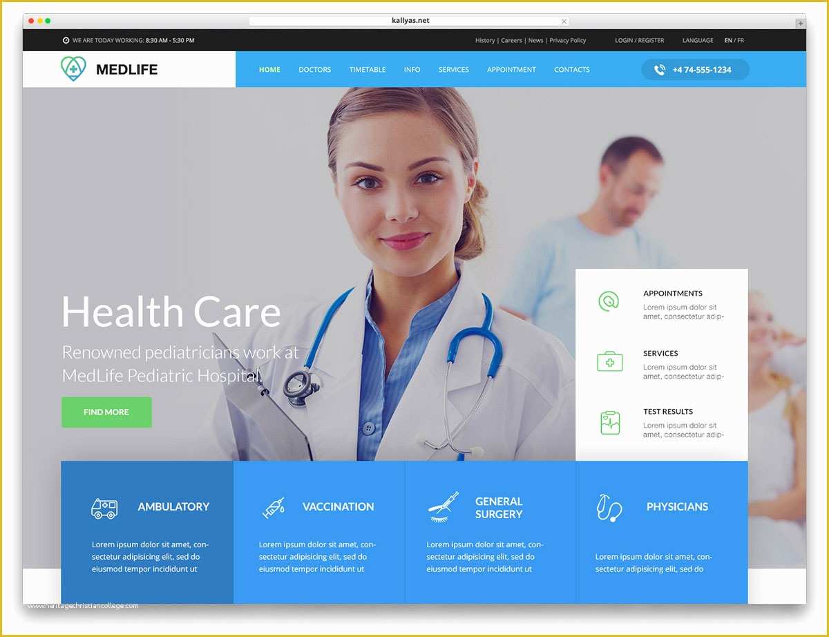 Doctor Website Template Free Download Of Portfolio