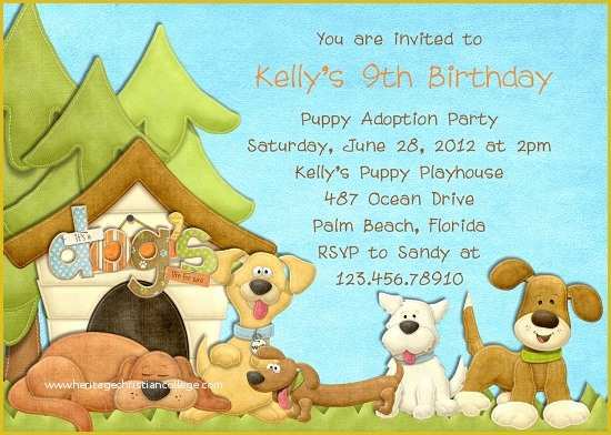 Dog Birthday Party Invitations Templates Free Of Dog Birthday Invitations Ideas – Free Printable Birthday