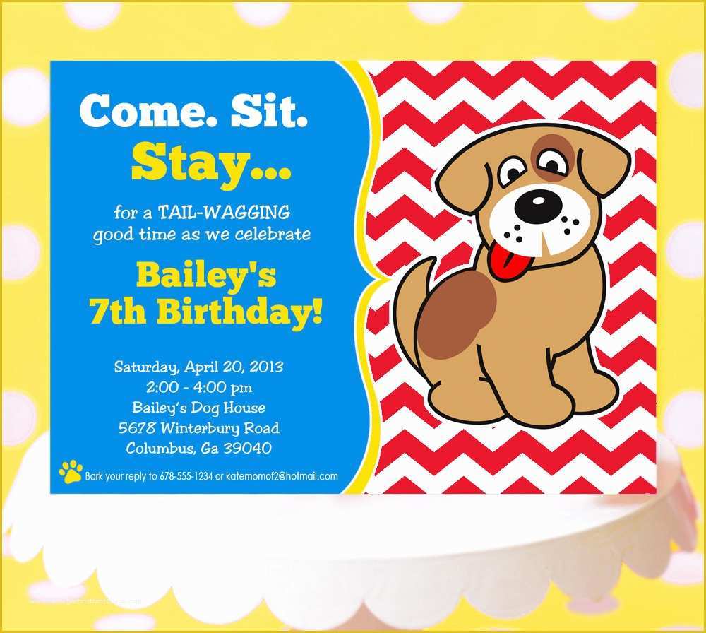 Dog Birthday Party Invitations Templates Free Of Party Invitation Template Dog Party Invitations Invitation