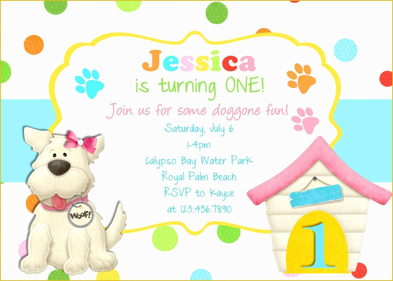 Dog Birthday Party Invitations Templates Free Of Puppy Birthday Invitation Dog Party Puppy Printable