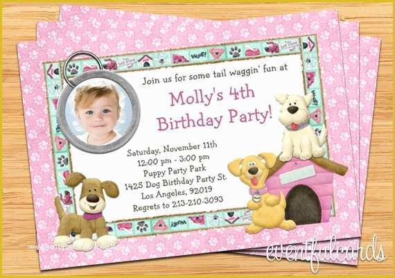 Dog Birthday Party Invitations Templates Free Of Puppy Dog Birthday Party Invitation Printable