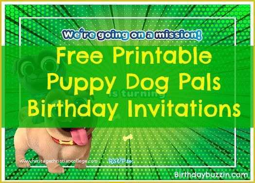 Dog Birthday Party Invitations Templates Free Of Puppy Dog Pals Birthday Party Printables Archives