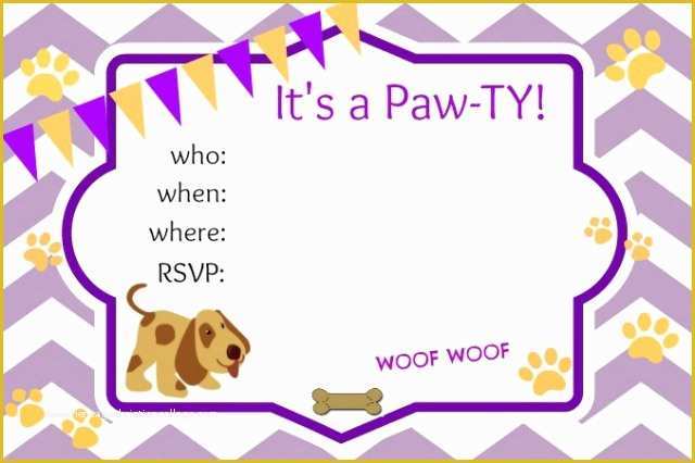 Dog Birthday Party Invitations Templates Free Of Puppy Party Ideas 