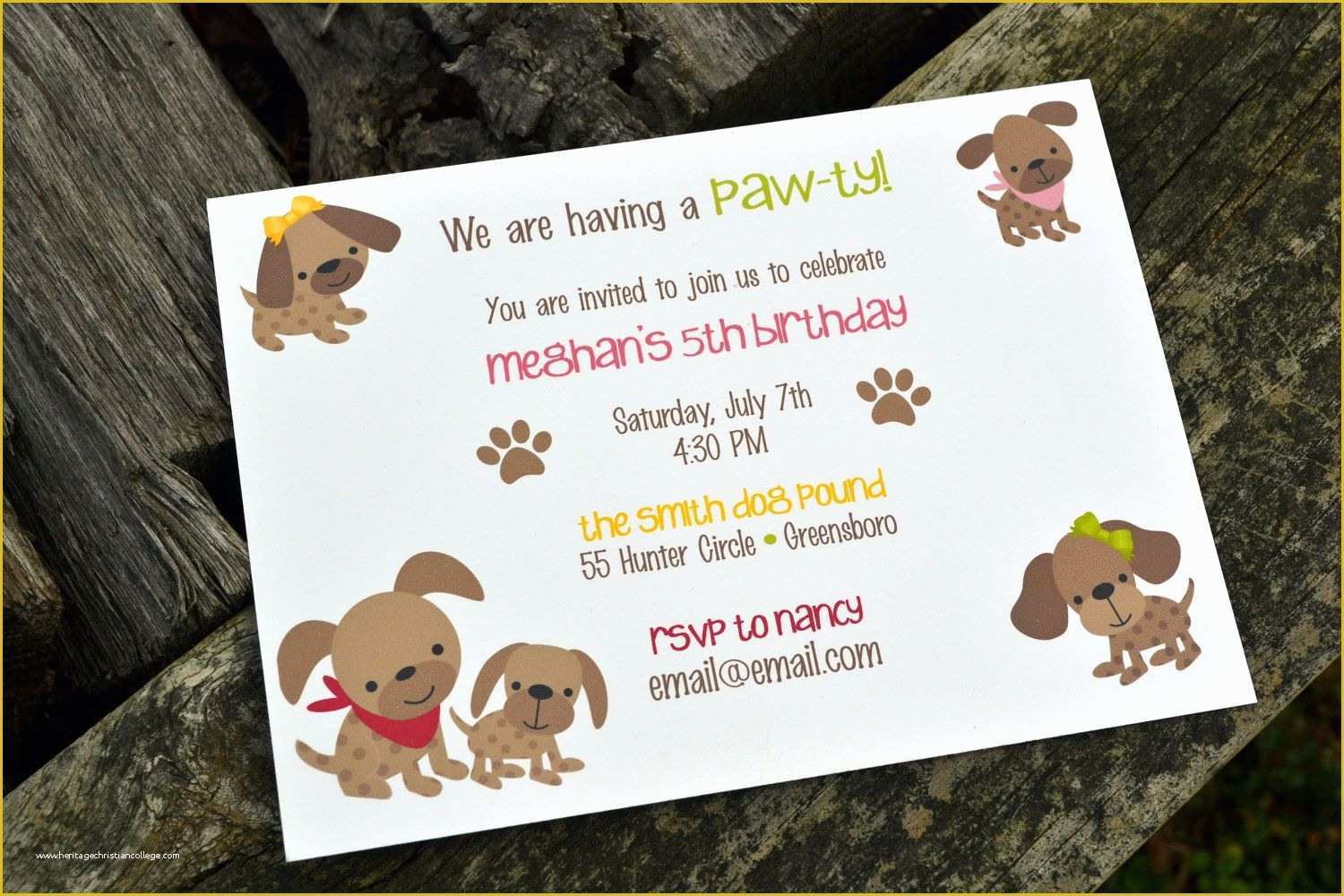 Dog Birthday Party Invitations Templates Free Of Puppy Party