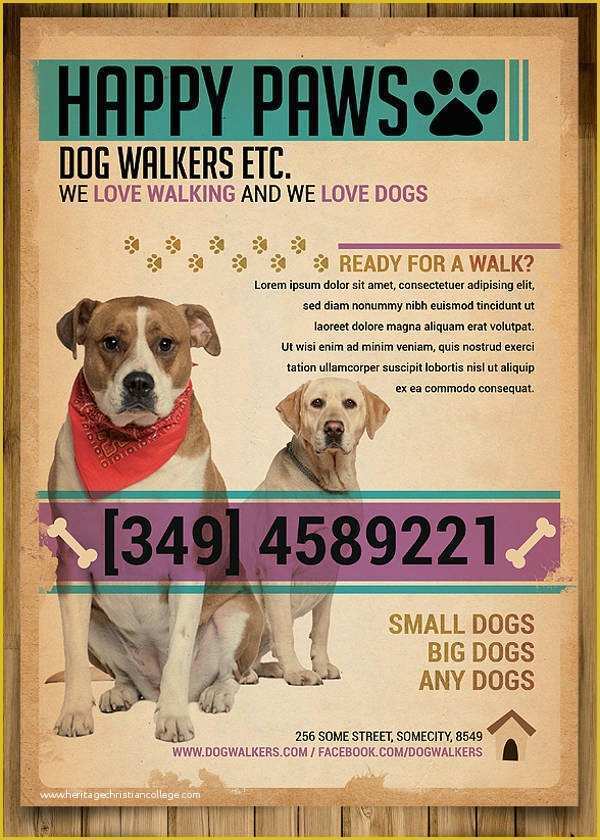 Dog Walking Flyer Template Free Of 15 Dog Walking Flyer Templates Psd Vector Eps Ai
