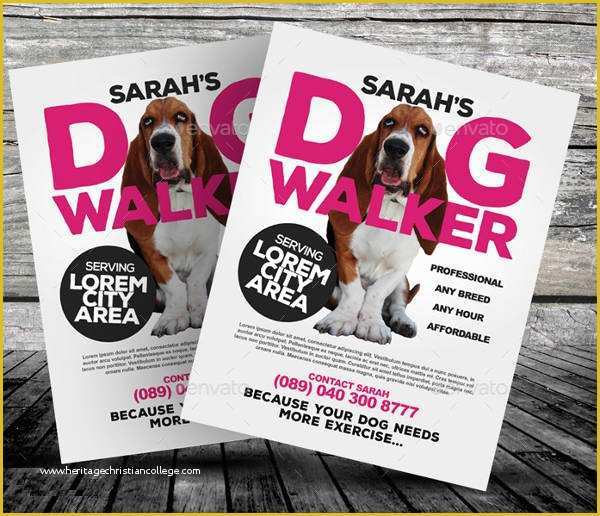 Dog Walking Flyer Template Free Of 15 Dog Walking Flyer Templates Psd Vector Eps Ai