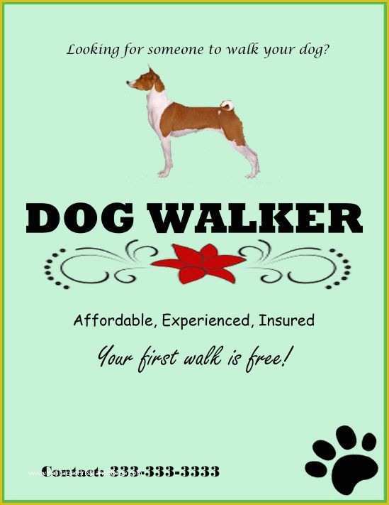 Dog Walking Flyer Template Free Of 25 Dog Walking Flyers for Small Dog Sitting Businesses