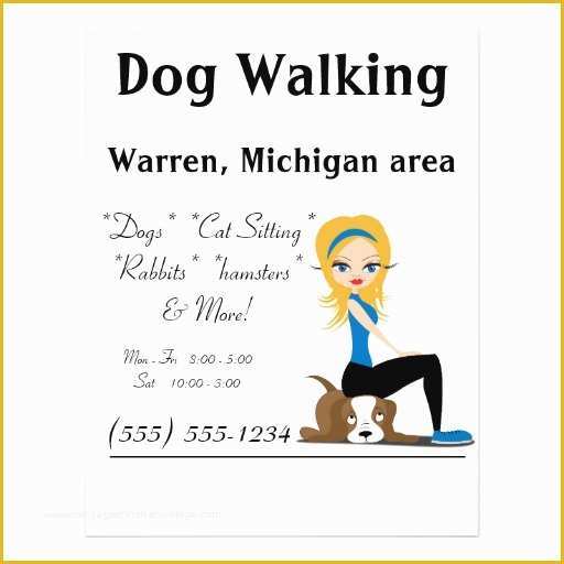 Dog Walking Flyer Template Free Of Dog Walker Pet Sitter Business Flyers