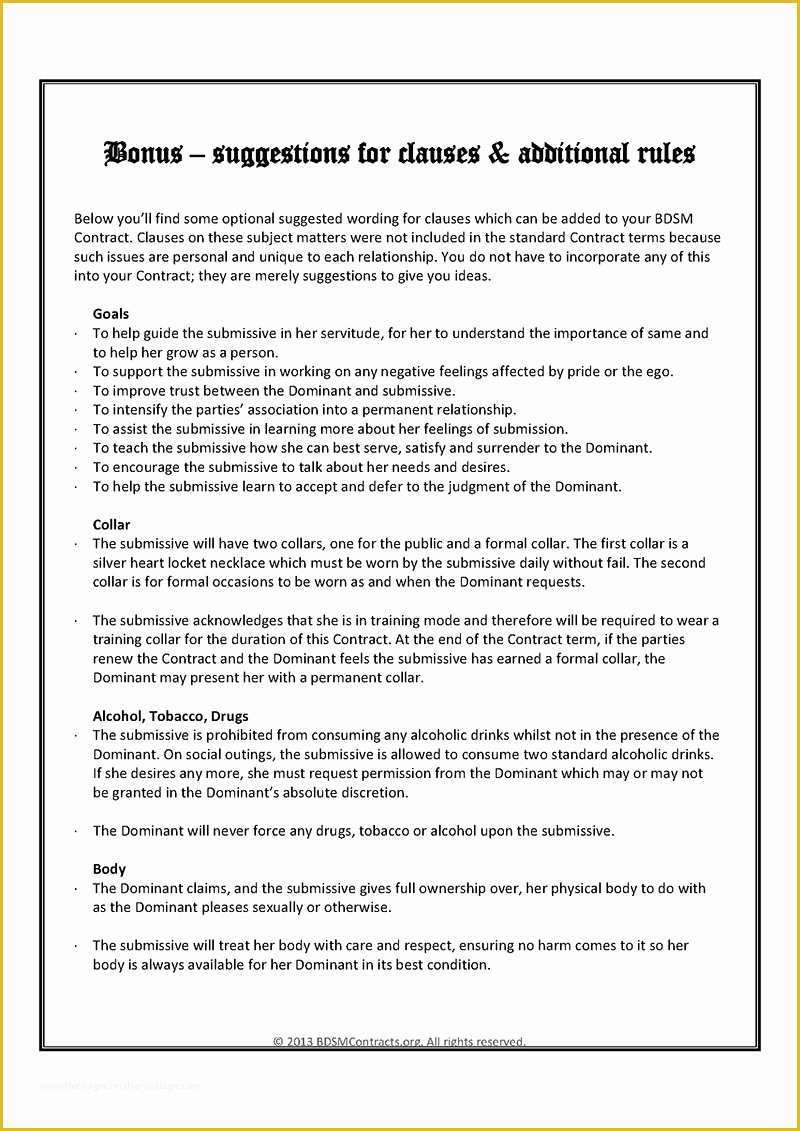  Dom Sub Contract Template Free Aulaiestpdm Blog