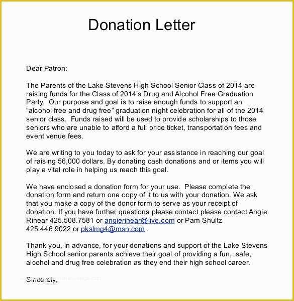 Donation Template Free Of 29 Donation Letter Templates Pdf Doc