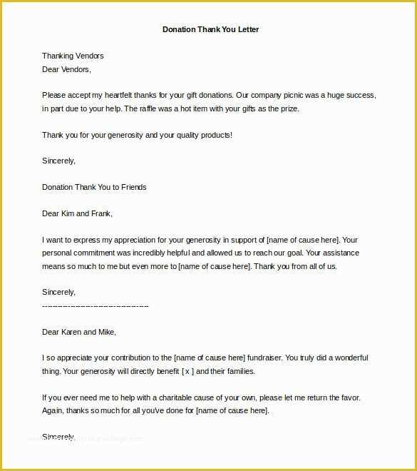 Donation Template Free Of 29 Donation Letter Templates Pdf Doc