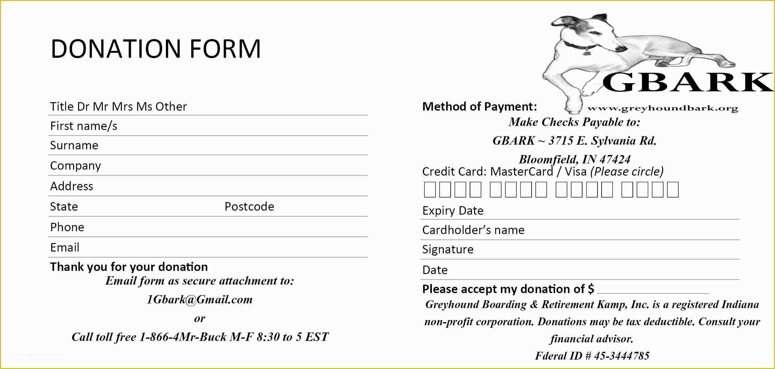 Donation Template Free Of 6 Donation form Templates Excel Pdf formats